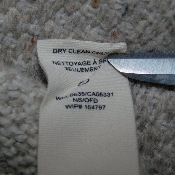 Woolrich Womens L cream beige speckled mock neck Wool Blend Sweater - Picture 6 of 14